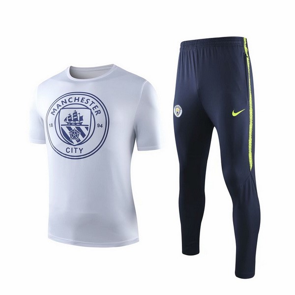 Entrenamiento Manchester City Conjunto Completo 2019-2020 Blanco Azul